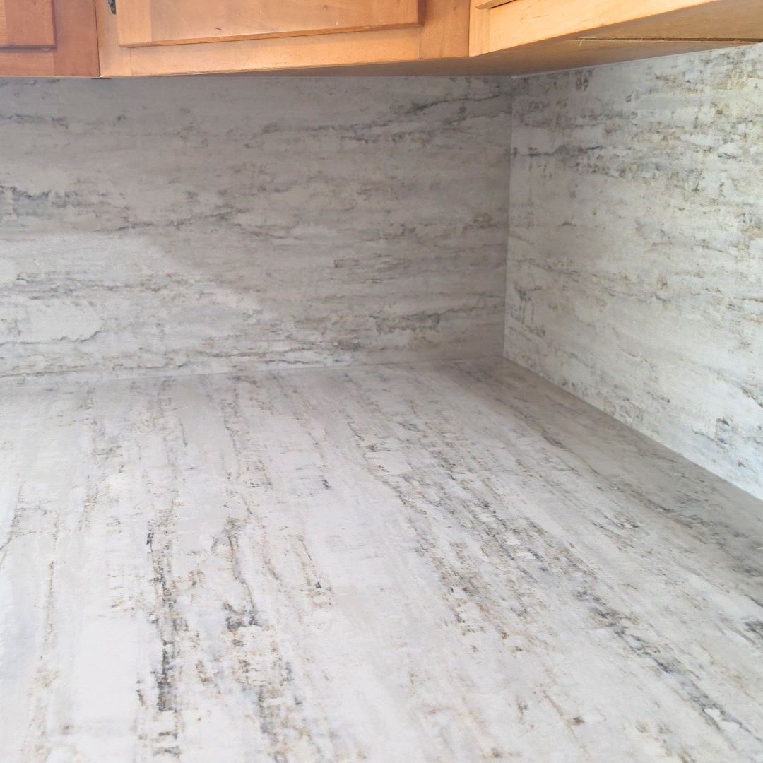 Full height quartz countertop remodel in Coshocton, Ohio